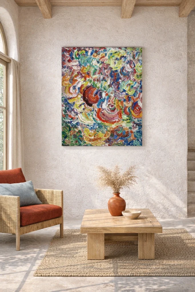 картина «Вдохновляющие кораллы» в интерьере